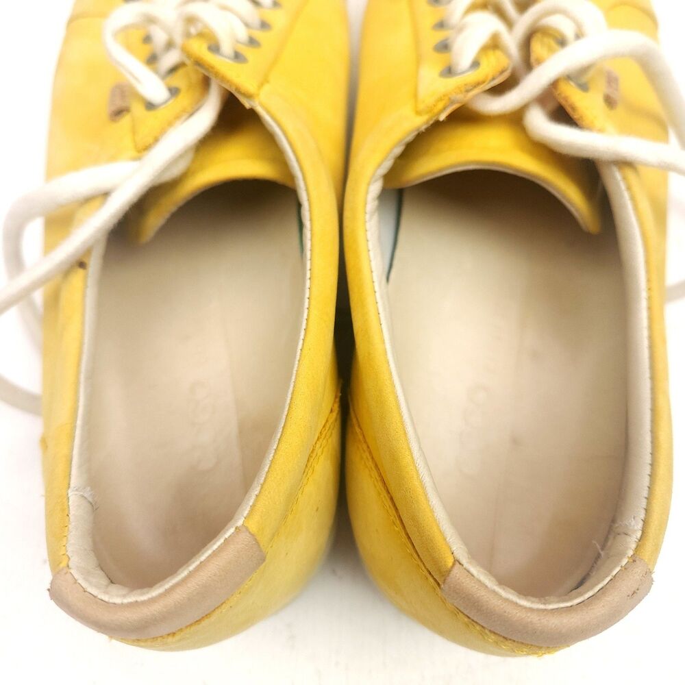 Women's ECCO Soft 7 Leather Sneaker Size 39 US 8-8.5 Marygold Yellow Nubuck - Picture 6 of 9